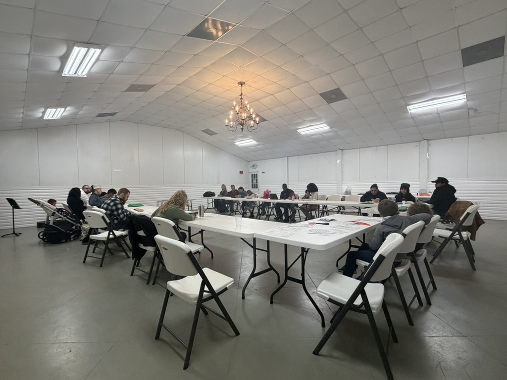 The room set for the gathering